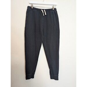Pact Womens Size Medium Black Waffle Knit Joggers Sustainable Comfort Organic